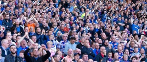 Rangers Football Fans enjoying a game